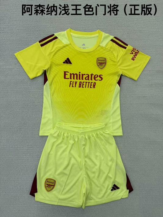 Arsenal Goalkeeper Fans Football Jersey 2025/2026 (Kids And Man )
