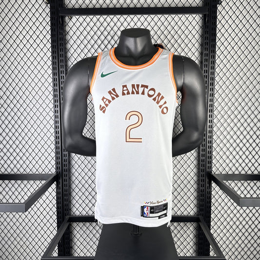 San Antonio Spurs City Edition White #2 LEONARD NBA Season Jerseys 2024