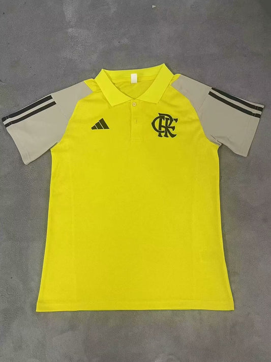 Flamenco Yellow POLO Fans Football Jersey 2024/2025