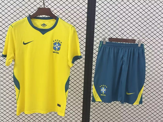 Brazil Home Yellow With Pants Sets Fans Football Jersey 2026/2027