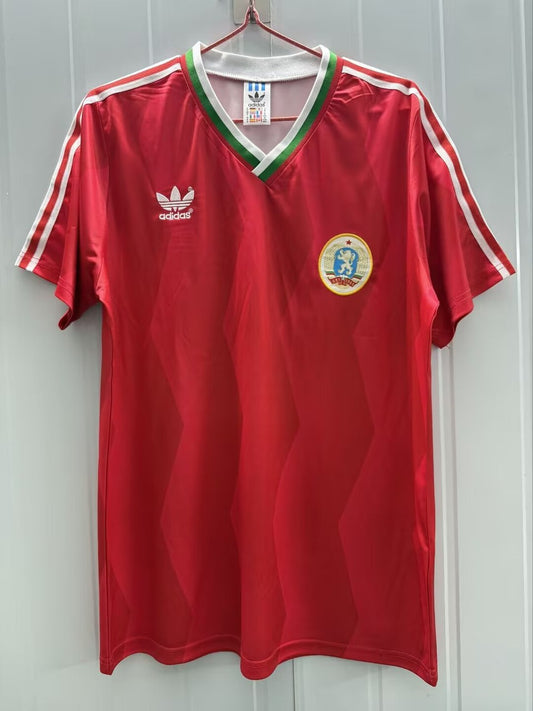 Retro Bulgaria Away Red Football Jersey 1986