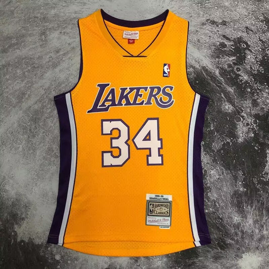Lakers O`NEAL # 34 Yellow NBA Jerseys 2024/2025