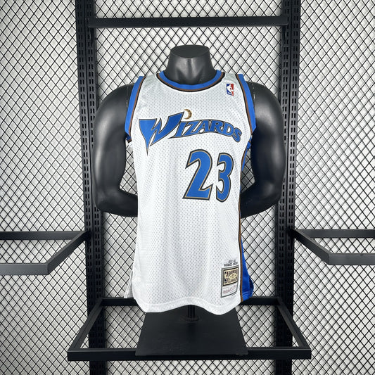 Retro Washington Wizards White #23 JORDAN NBA Season Jerseys 2001/2002
