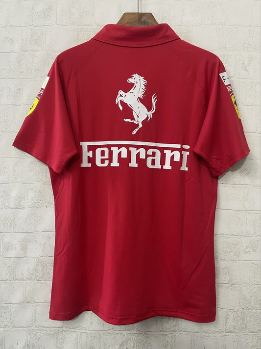 F1 Ferrari Red Polo Short Sleeve Racing Suit 2026
