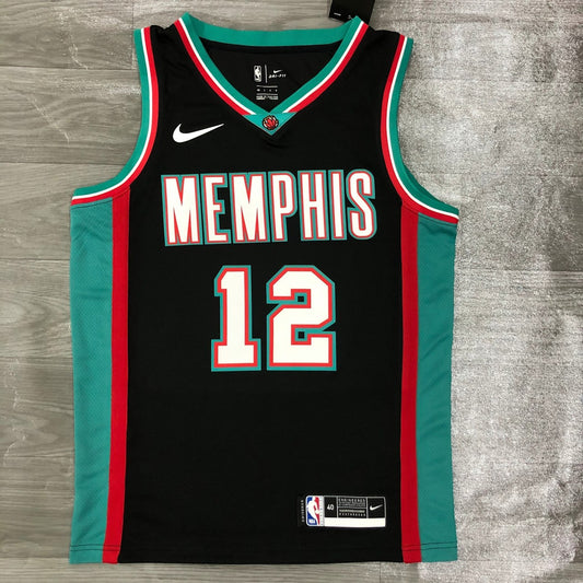 Memphis Grizzlies Retro Black #12 MORANT NBA Jerseys 2021