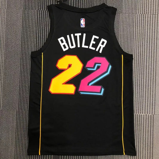 NBA Miami Heat BUTER #22 Black Top Quality Hot Pressing