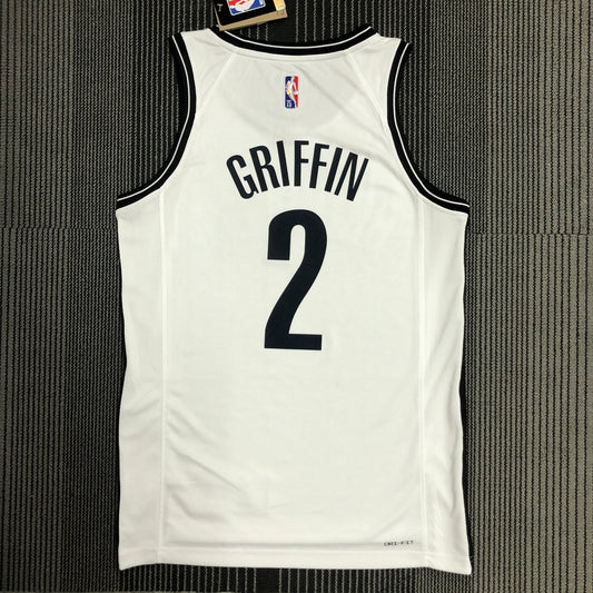 Brooklyn Nets White #2 GRIFFIN NBA Season Jerseys 75 Year