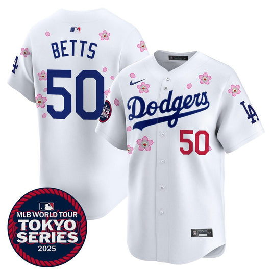 MLB Los Angeles Dodgers Petal White Baseball Jerseys 2025