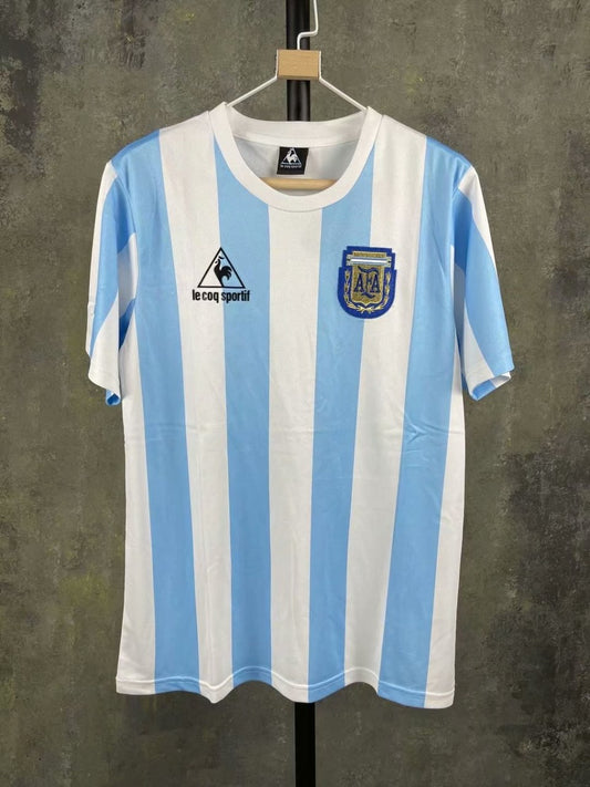 Retro Argentina Maradona Commemorative Edition Football Jersey 1986