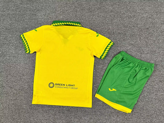 Norwich Home Fans Kids Football Jersey 2025/2026