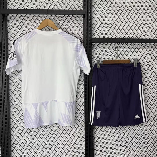 Manchester United Away With Pants Sets Fans Black Football Jersey 2025/2026
