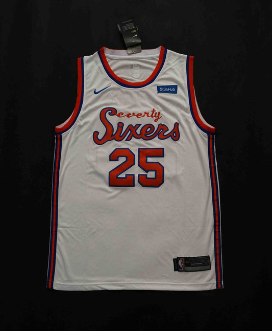NBA 76Ers 25 White