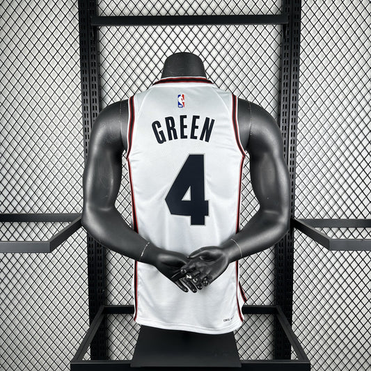 Houston Rockets City Edition White #4 GREEN NBA Season Jerseys 2025