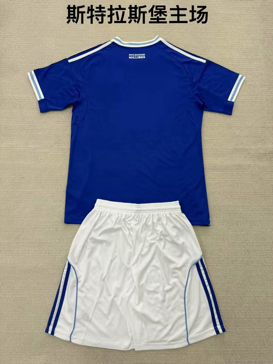 RC Strasbourg Alsace Home Kids 2025/2026 Football Jersey