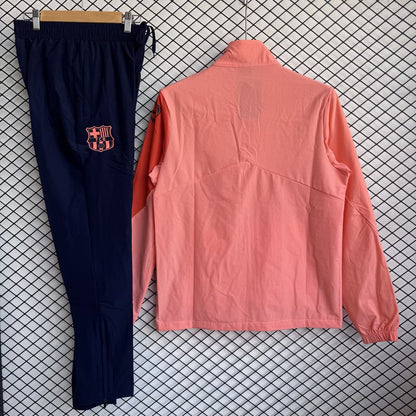 Barcelona Windbreaker Sets With Pants Pink Football Jersey 2025/2026