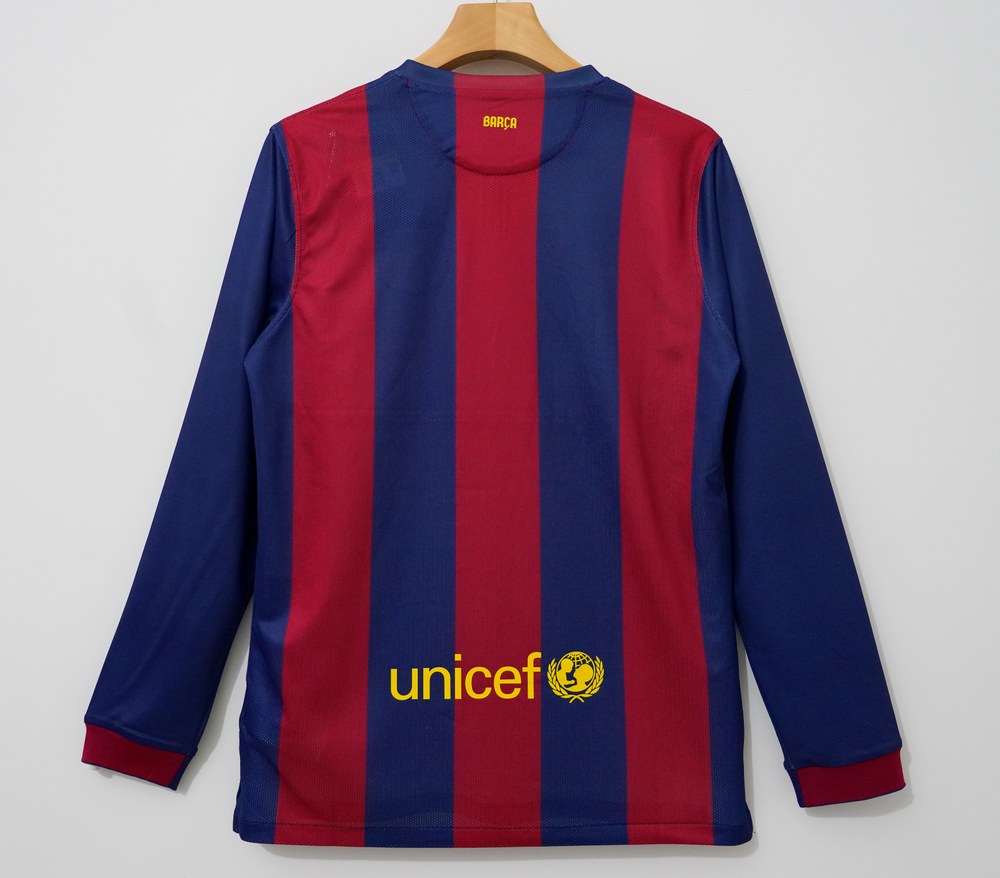 Retro Barcelona Long Home Football Jersey 2014/2015
