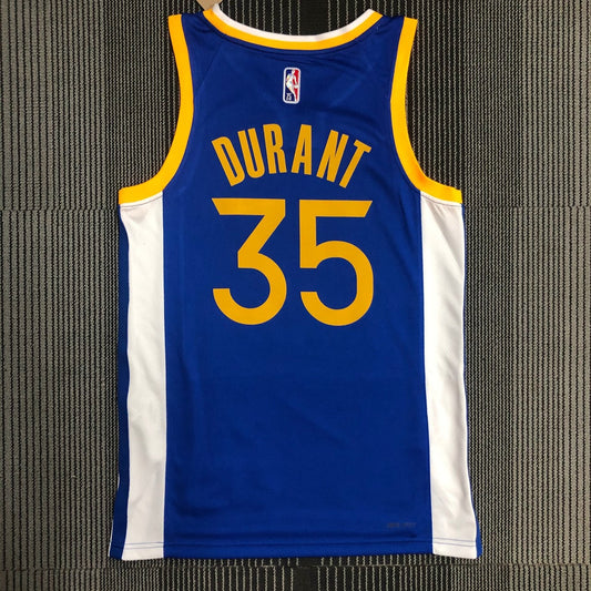 Golden State Warriors Blue V-Neck #35 DURANT NBA Season Jerseys 75 Year