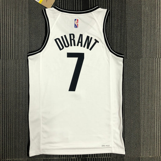 Brooklyn Nets White #7 DURANT NBA Season Jerseys 75 Year