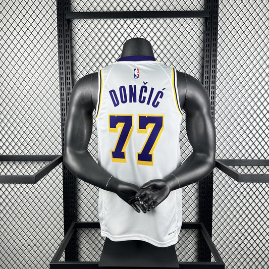 Los Angeles Lakers #77 DONCIC White NBA Jerseys 2023