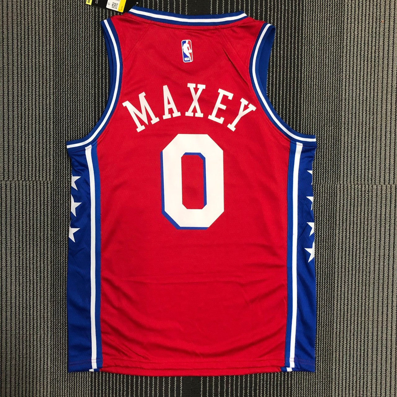 Philadelphia 76Ers Red #0 MAXEY NBA Season Jerseys