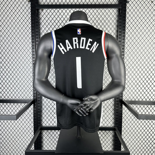 Los Angeles Clippers Black #1 HARDEN NBA Season Jerseys 2021