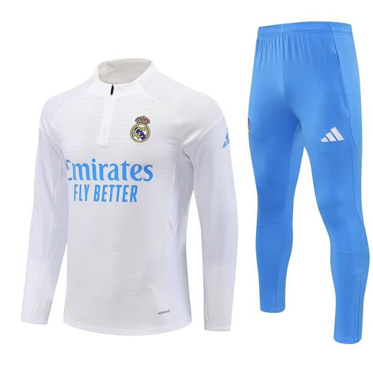 Real Madrid Player Training Tracksuit White (Kids And Man ) 2025/2026