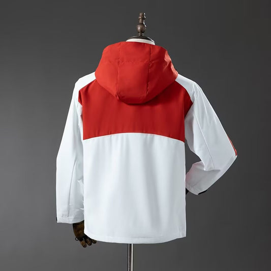 Sevilla Windbreaker Interchange Jacket Red White Football Jersey 2025/2026