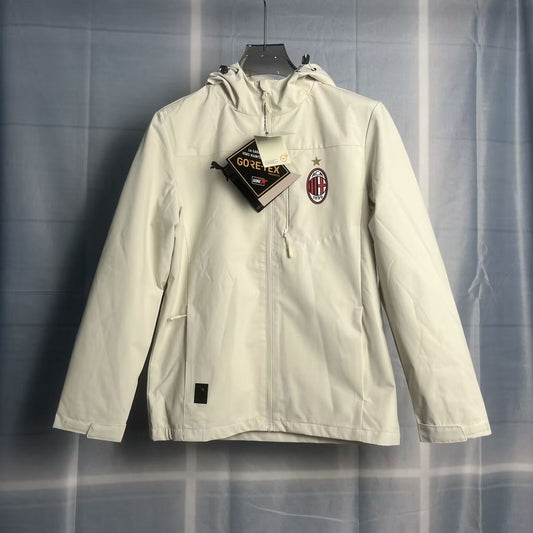 AC Windbreaker Interchange Jacket Black White Football Jersey 2025/2026