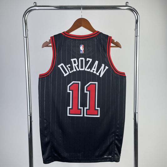 Chicago Bulls Black #11 DEROZAN NBA Season Jerseys 2023