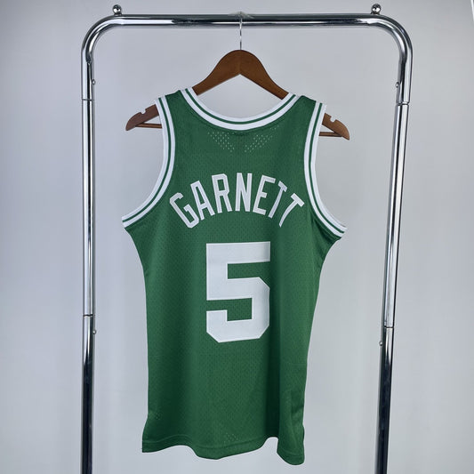 Retro SW Boston Celtics Green #5 GARNETT NBA Jerseys 2007/2008