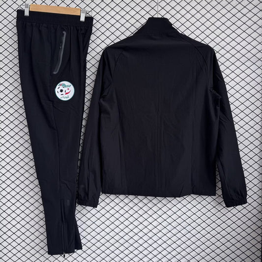 Algeria Windbreaker Sets With Pants Black Football Jersey 2025/2026