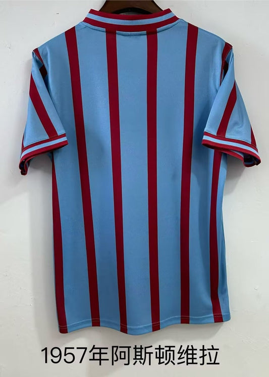 Retro Aston Villa Home Football Jersey 1957