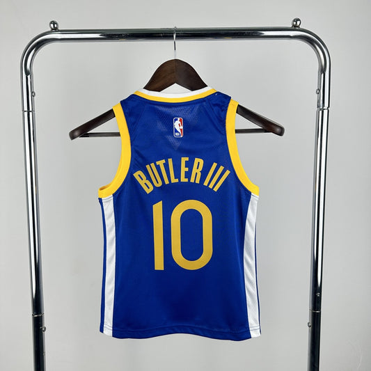 Golden State Warriors Blue Kids #10 BUTLERIII NBA Jerseys