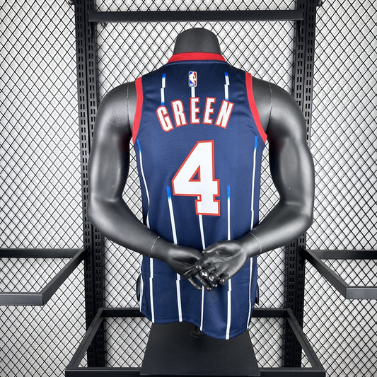 Houston Rockets City Edition Blue #4 GREEN NBA Season Jerseys 2023