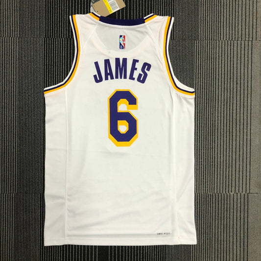 Los Angeles Lakers 75 Year White #6 JAMES NBA Season Jerseys 2022