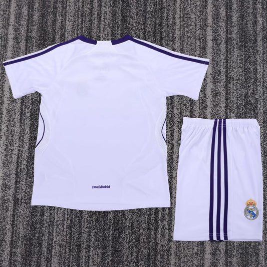 Retro Real Madrid Home Kids Football Jersey 2007/2008