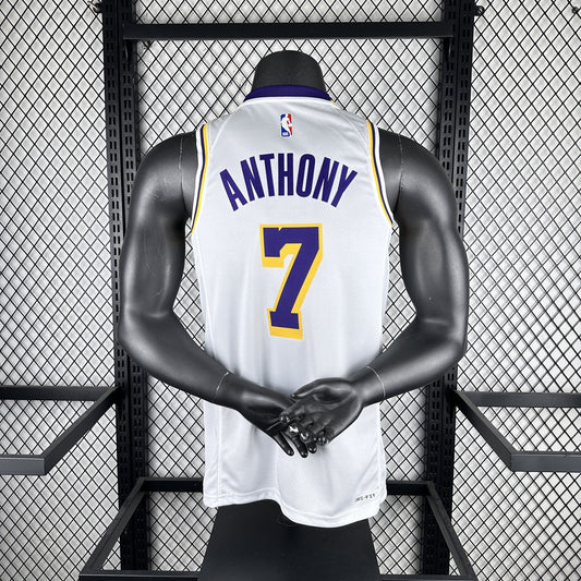 Los Angeles Lakers White #7 ANTHONY NBA Season Jerseys 2023