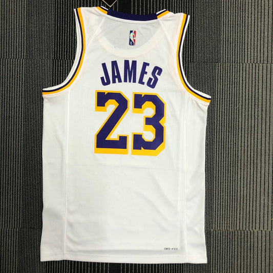 Los Angeles Lakers 75 Year White #23 JAMES NBA Season Jerseys 2022
