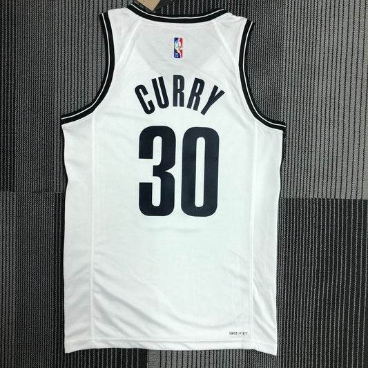 Brooklyn Nets White #30 CURRY NBA Season Jerseys 75 Year