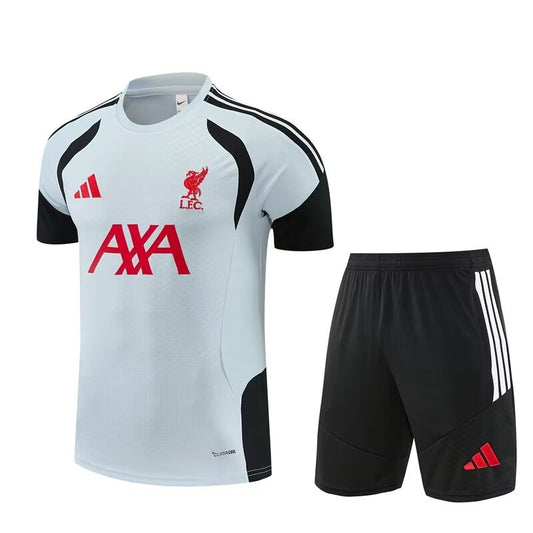 Liverpool Training Fans Kits Cyan Football Jersey 2025/2026 (Kids And Man ) (16-2XL)