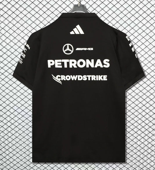 Adidas Mercedes-Benz T-shirt Black Fans Football Jersey 2025