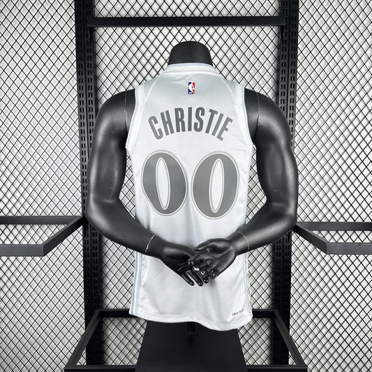 Mavericks City Edition #00 CHRISTE White NBA Jerseys 2025
