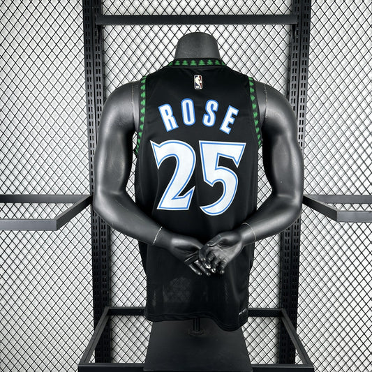 Minnesota Timberwolves Black Retro #25 ROSE NBA Jerseys 2026
