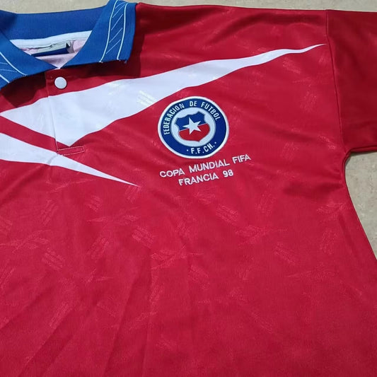 Retro Chile Home Fans Football Jersey 1998