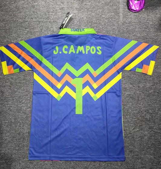 Retro Mexico Goalkeeper #1 J.campos Football Jersey 1998