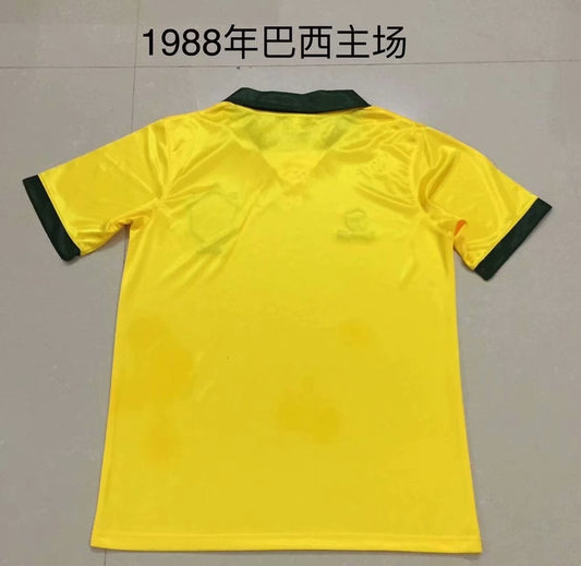 Retro Brazil Home Football Jersey 1988