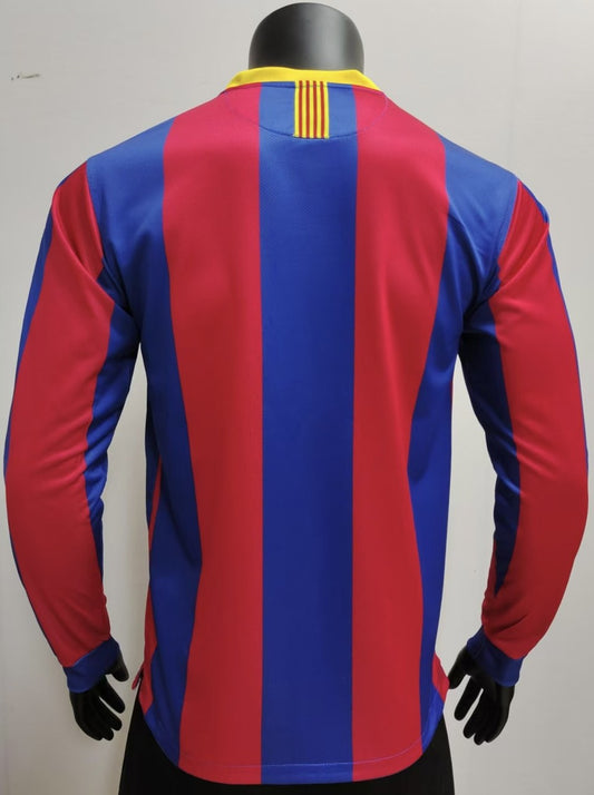 Retro Barcelona Champion Home Long Football Jersey 2010/2011