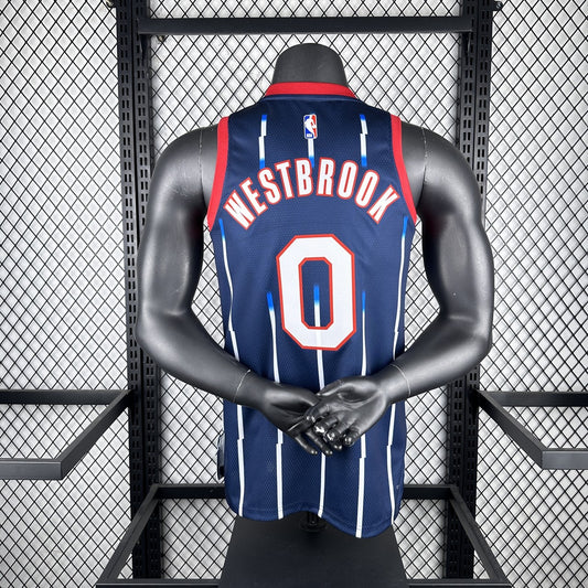 Houston Rockets City Edition Blue #0 WESTBROOK NBA Season Jerseys 2023