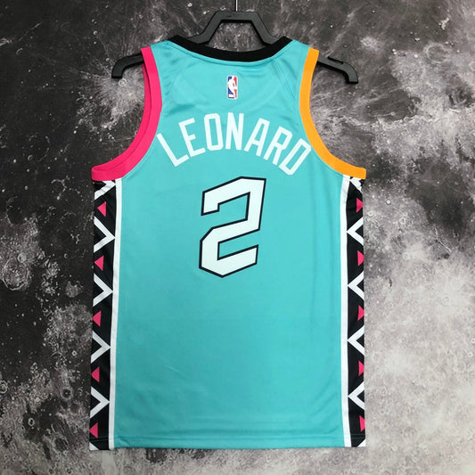 San Antonio Spurs City Edition Blue #2 LEONARD NBA Season Jerseys 2023