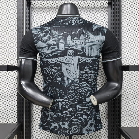 Brazil Christ Special Edition Black Player Football Jersey 2026/2027